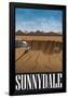 Sunnydale Retro Travel Poster-null-Framed Poster