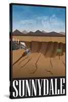 Sunnydale Retro Travel Poster-null-Stretched Canvas
