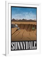 Sunnydale Retro Travel-null-Framed Art Print