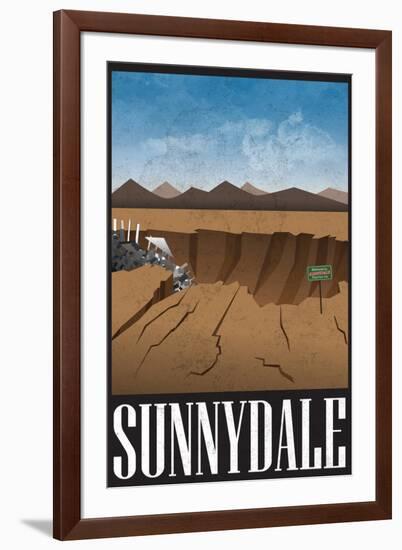 Sunnydale Retro Travel-null-Framed Art Print