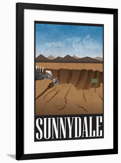 Sunnydale Retro Travel-null-Framed Art Print