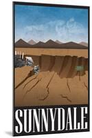 Sunnydale Retro Travel-null-Mounted Art Print