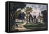 Sunnyside, on the Hudson-Currier & Ives-Framed Stretched Canvas