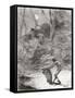 Sunos Indians Hunting Freshwater Turtles in the Napo River, Ecuador-null-Framed Stretched Canvas