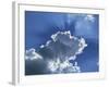 Sunrays around Cloud-Rainford Roy-Framed Photographic Print