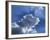 Sunrays around Cloud-Rainford Roy-Framed Photographic Print