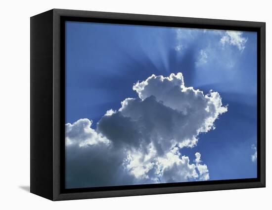 Sunrays around Cloud-Rainford Roy-Framed Stretched Canvas