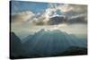 Sunrays Behind Cloud at Dachstein and BischofsmŸtze Mountains-Stefan Sassenrath-Stretched Canvas