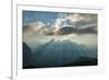 Sunrays Behind Cloud at Dachstein and BischofsmŸtze Mountains-Stefan Sassenrath-Framed Photographic Print