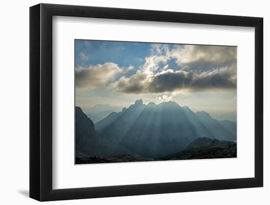 Sunrays Behind Cloud at Dachstein and BischofsmŸtze Mountains-Stefan Sassenrath-Framed Photographic Print