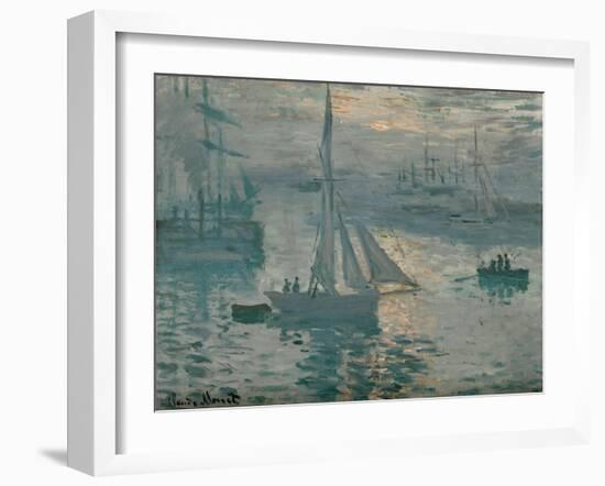 Sunrise, 1873-Claude Monet-Framed Giclee Print