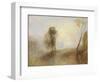 Sunrise, a Castle on a Bay: 'Solitude'-J. M. W. Turner-Framed Giclee Print