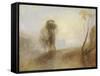 Sunrise, a Castle on a Bay: 'Solitude'-J. M. W. Turner-Framed Stretched Canvas