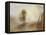 Sunrise, a Castle on a Bay: 'Solitude'-J. M. W. Turner-Framed Stretched Canvas