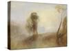 Sunrise, a Castle on a Bay: 'Solitude'-J. M. W. Turner-Stretched Canvas