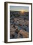 Sunrise Above Navajo Sandstone and Lava Chunks-James Hager-Framed Photographic Print