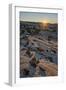 Sunrise Above Navajo Sandstone and Lava Chunks-James Hager-Framed Photographic Print