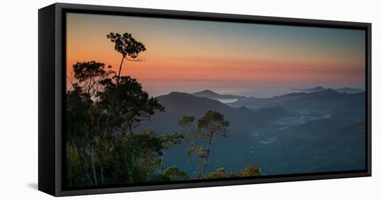 Sunrise Above Serra Do Mar State Park in Sao Paulo State, Brazil-Alex Saberi-Framed Stretched Canvas