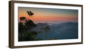 Sunrise Above Serra Do Mar State Park in Sao Paulo State, Brazil-Alex Saberi-Framed Photographic Print