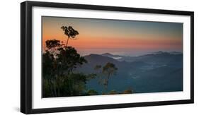 Sunrise Above Serra Do Mar State Park in Sao Paulo State, Brazil-Alex Saberi-Framed Photographic Print