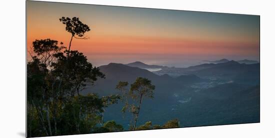 Sunrise Above Serra Do Mar State Park in Sao Paulo State, Brazil-Alex Saberi-Mounted Photographic Print