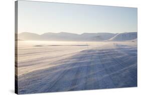Sunrise, Adventdalen Valley Ice Road, Longyearbyen-Stephen Studd-Stretched Canvas