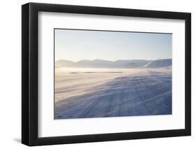 Sunrise, Adventdalen Valley Ice Road, Longyearbyen-Stephen Studd-Framed Photographic Print