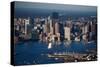 Sunrise Aerials of Boston Skyline and New England-Joseph Sohm-Stretched Canvas