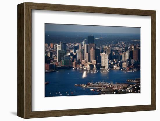 Sunrise Aerials of Boston Skyline and New England-Joseph Sohm-Framed Photographic Print