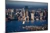 Sunrise Aerials of Boston Skyline and New England-Joseph Sohm-Mounted Photographic Print