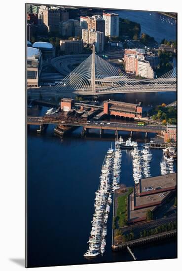 Sunrise Aerials of Boston Skyline and New England-Joseph Sohm-Mounted Photographic Print