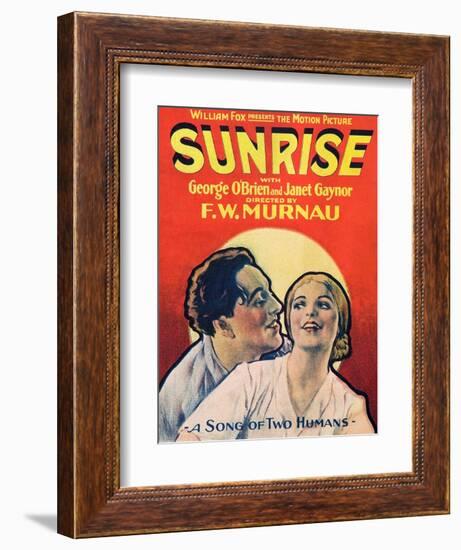 SUNRISE (aka SUNRISE: A SONG OF TWO HUMANS); from left: George O'Brien-null-Framed Art Print