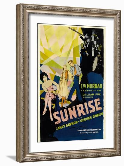 Sunrise, (Aka 'sunrise: a Song of Two Humans'); in Foreground, 1927-null-Framed Art Print