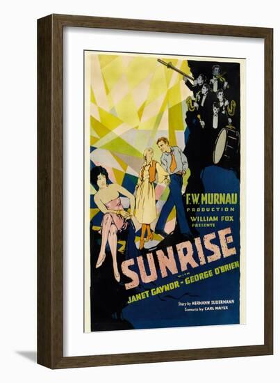 Sunrise, (Aka 'sunrise: a Song of Two Humans'); in Foreground, 1927-null-Framed Art Print