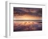 Sunrise, Alnmouth Beach, Alnmouth, Alnwick, Northumberland, England, United Kingdom, Europe-Lee Frost-Framed Photographic Print