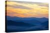 Sunrise and Fog at Michelangelo Overlook.-Terry Eggers-Stretched Canvas