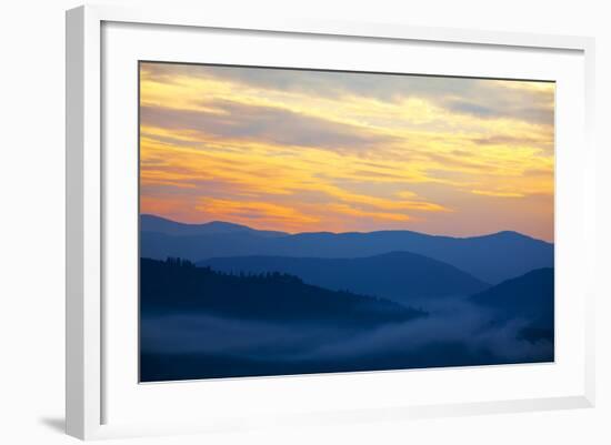 Sunrise and Fog at Michelangelo Overlook.-Terry Eggers-Framed Photographic Print