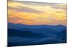 Sunrise and Fog at Michelangelo Overlook.-Terry Eggers-Mounted Photographic Print