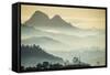 Sunrise and Fog over the Mountains Surrounding Blantyre, Malawi, Africa-Michael Runkel-Framed Stretched Canvas