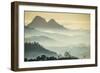 Sunrise and Fog over the Mountains Surrounding Blantyre, Malawi, Africa-Michael Runkel-Framed Photographic Print