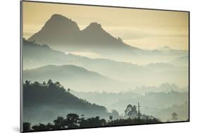 Sunrise and Fog over the Mountains Surrounding Blantyre, Malawi, Africa-Michael Runkel-Mounted Photographic Print