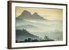 Sunrise and Fog over the Mountains Surrounding Blantyre, Malawi, Africa-Michael Runkel-Framed Photographic Print