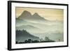 Sunrise and Fog over the Mountains Surrounding Blantyre, Malawi, Africa-Michael Runkel-Framed Photographic Print