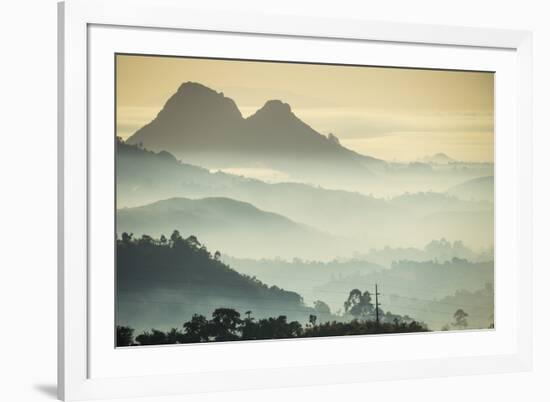 Sunrise and Fog over the Mountains Surrounding Blantyre, Malawi, Africa-Michael Runkel-Framed Photographic Print