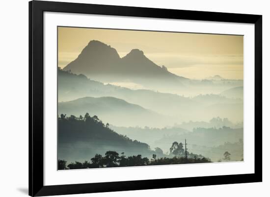 Sunrise and Fog over the Mountains Surrounding Blantyre, Malawi, Africa-Michael Runkel-Framed Photographic Print