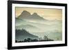 Sunrise and Fog over the Mountains Surrounding Blantyre, Malawi, Africa-Michael Runkel-Framed Photographic Print