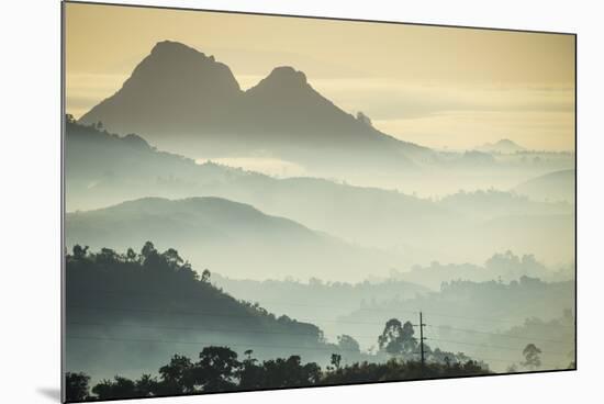 Sunrise and Fog over the Mountains Surrounding Blantyre, Malawi, Africa-Michael Runkel-Mounted Photographic Print