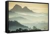 Sunrise and Fog over the Mountains Surrounding Blantyre, Malawi, Africa-Michael Runkel-Framed Stretched Canvas