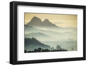 Sunrise and Fog over the Mountains Surrounding Blantyre, Malawi, Africa-Michael Runkel-Framed Photographic Print