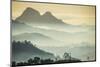 Sunrise and Fog over the Mountains Surrounding Blantyre, Malawi, Africa-Michael Runkel-Mounted Premium Photographic Print